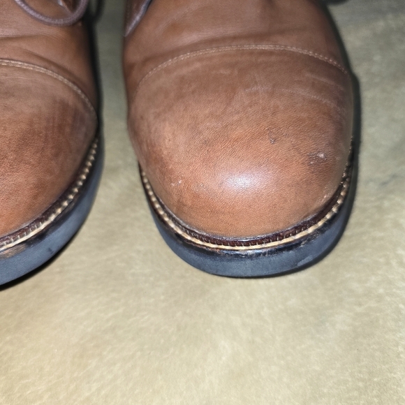 Apex  Lexington Cap Toe Leather Oxford Comfort Mens Shoes Size 11 Wide - Picture 11 of 15